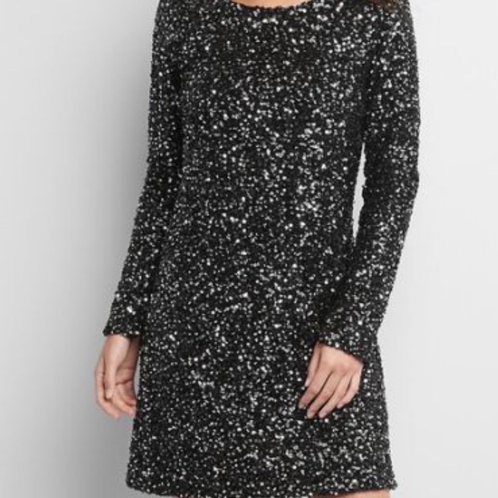 Gap HOLIDAY swing sequin dress in BLUE